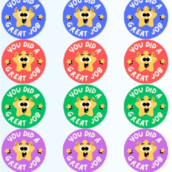 Reward Super Star Grading Stickers Multicolored Assortment Teachers, Students - Picture 4 of 4